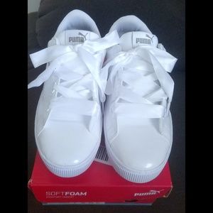 Puma Vikky Platform Ribbon Sneakers